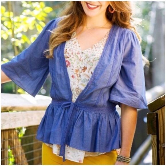 Matilda Jane Jackets & Blazers - Matilda Jane Hour by Hour Chambray cardigan jacket